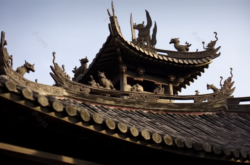 徽州建筑的飞檐走兽,高清,摄影图,摄影图片,图片大全,摄影图免费下载